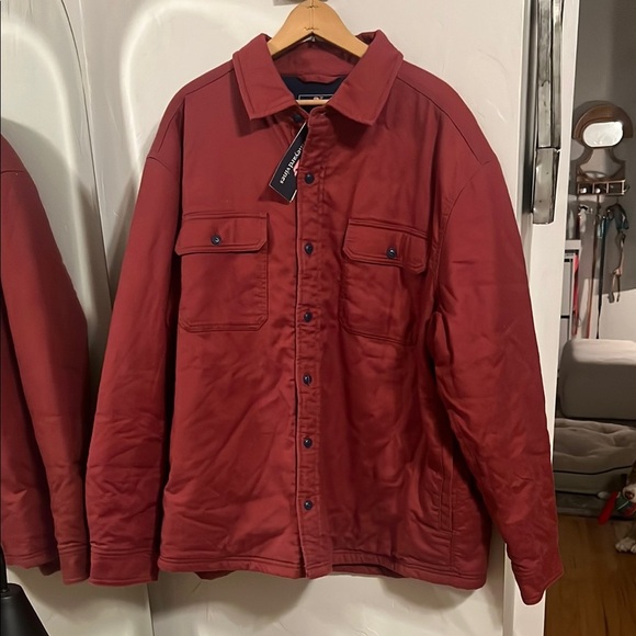 Vineyard Vines Men's Deep Red button up long sleeve jacket - Picture 1 of 5